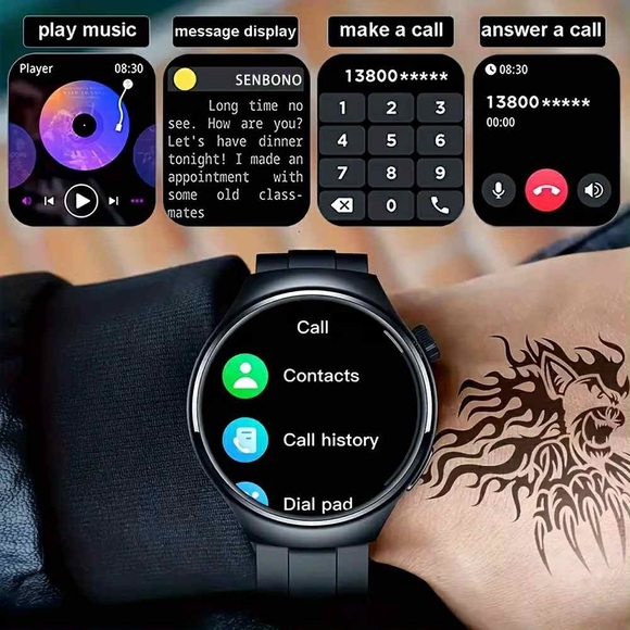 Black Smartwatch with Advanced Features - Picture 2 of 11